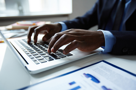 Man working on keyboard